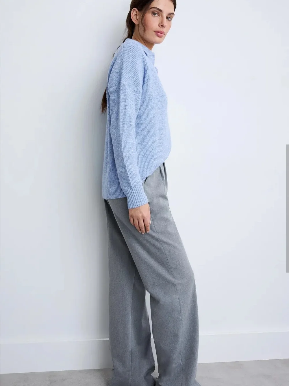CENTRAL PARK WEST MILLIE OVERSIZED POLO SWEATER SIZE S MSRP $180